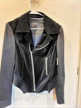 TAHARI Kitty Jacket Black Leather Jacket Size 12
